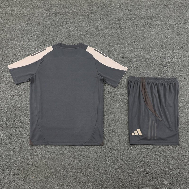 Real Madrid Trainingsset 25/26 Trikot und Shorts Grau