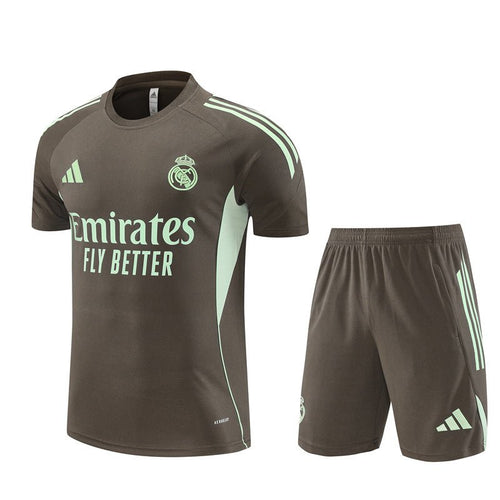 Real Madrid Trainingsset 25/26 Trikot und Shorts Dunkelgrau