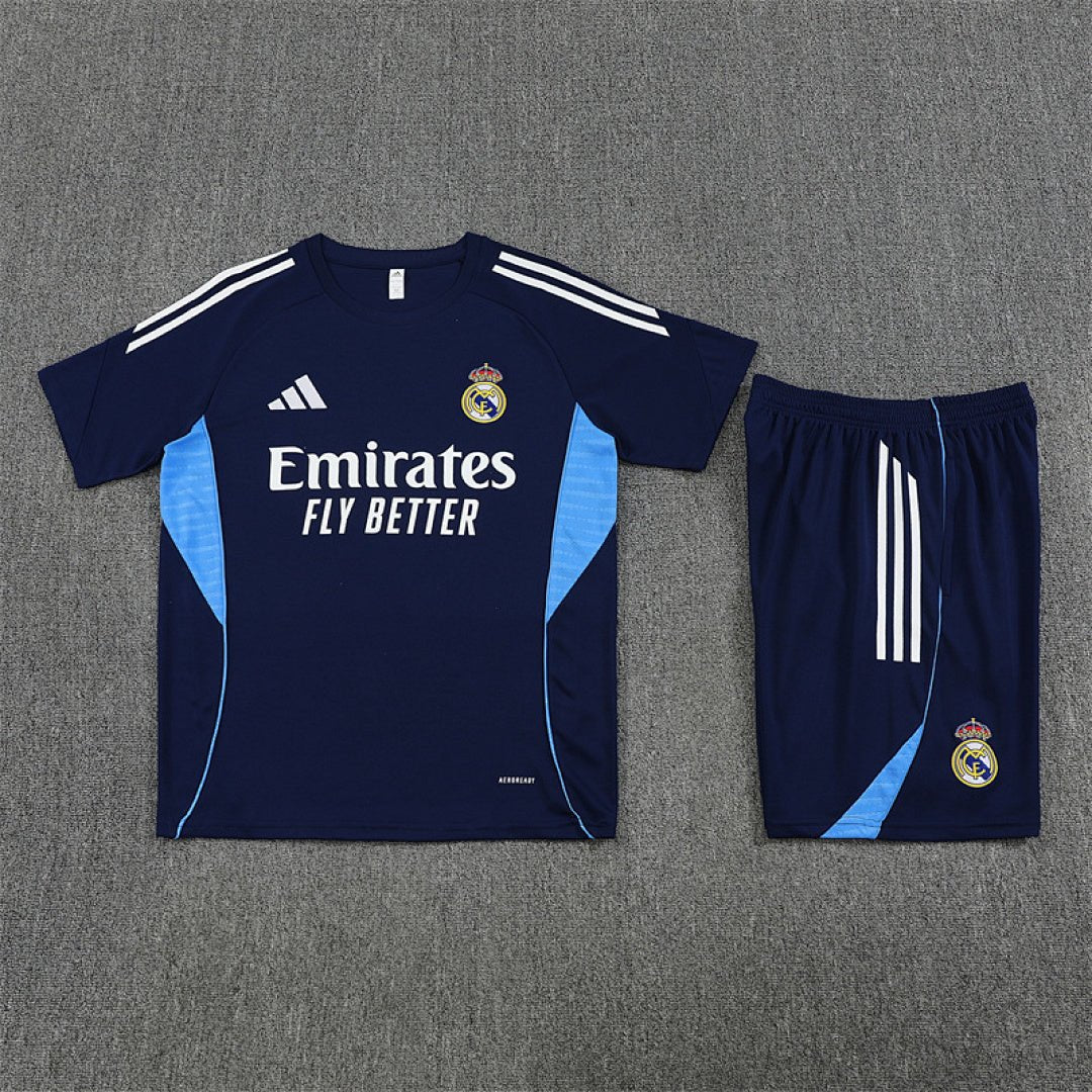 Real Madrid Trainingsset 25/26 Trikot und Shorts Marineblau