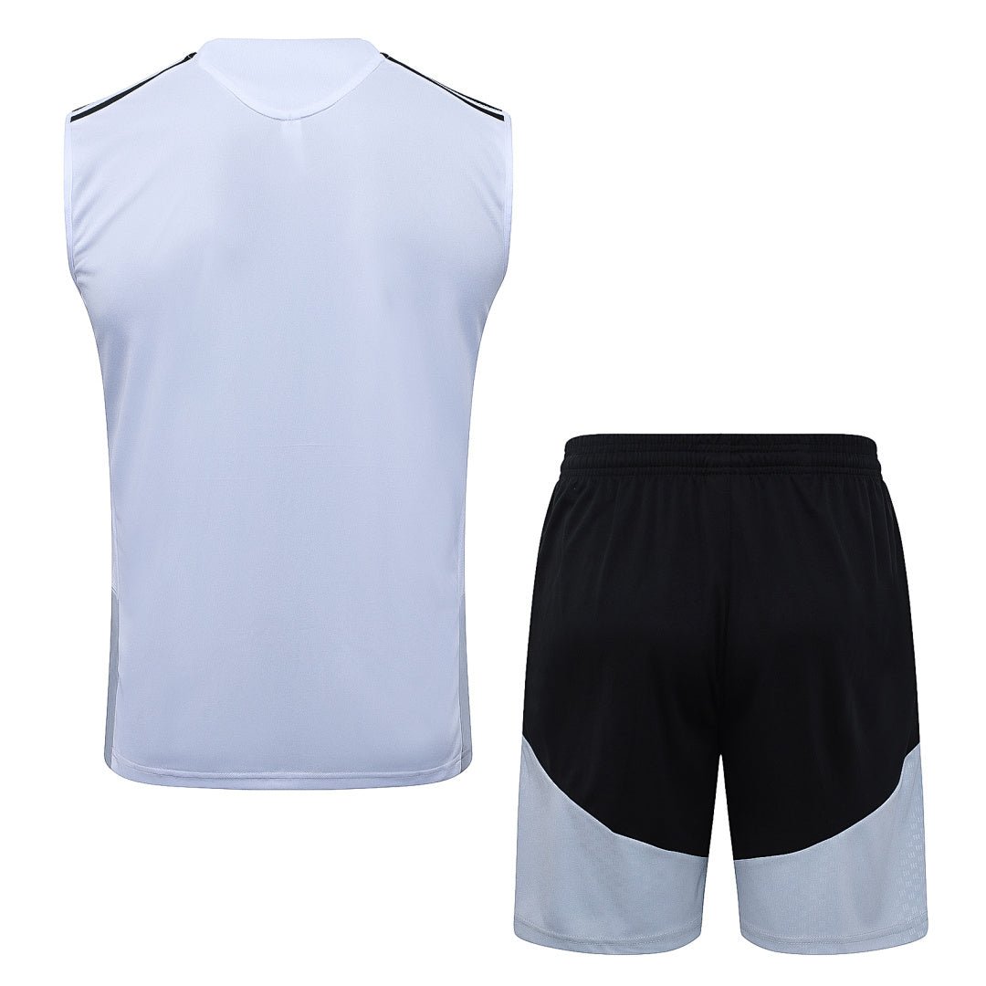 Real Madrid Trainingsset 26/27 Tanktop Weiß und Shorts Schwarz