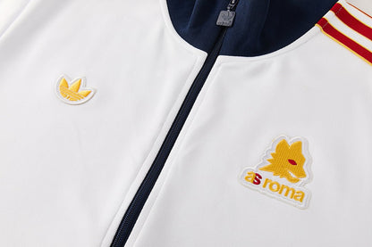 Roma Trainingsanzug 25/26 Jacke Weiß und Hose Blau Herren
