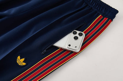 Roma Trainingsanzug 25/26 Jacke Weiß und Hose Blau Herren