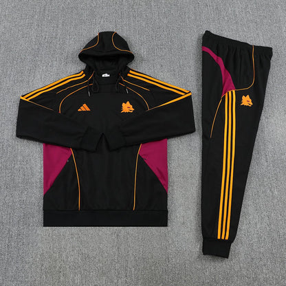 Roma Trainingsanzug 2025/26 Jacke und Hose Herren Schwarz