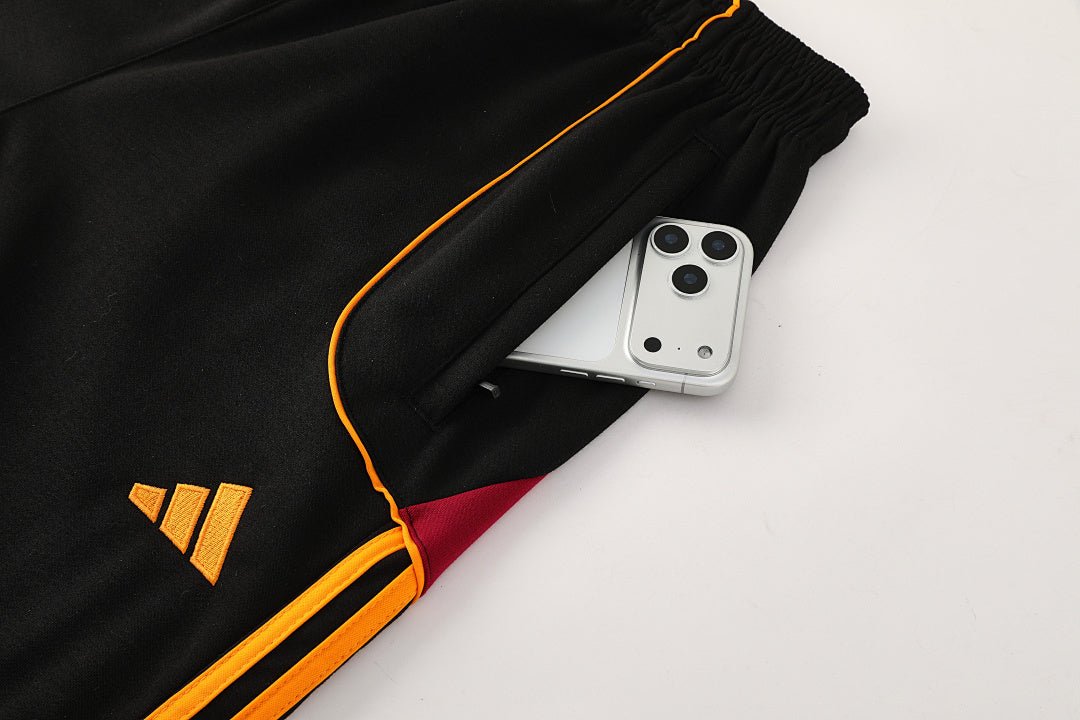 Roma Trainingsanzug 2025/26 Jacke und Hose Herren Schwarz