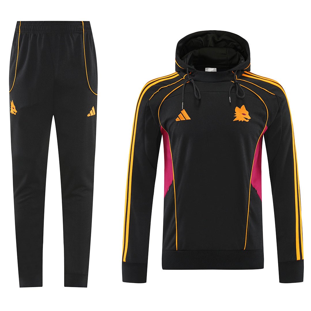 Roma Trainingsanzug 2025/26 Jacke und Hose Herren Schwarz