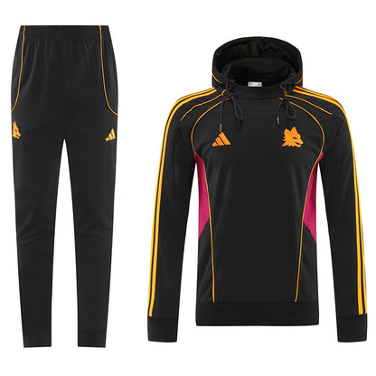Roma Trainingsanzug 2025/26 Jacke und Hose Herren Schwarz
