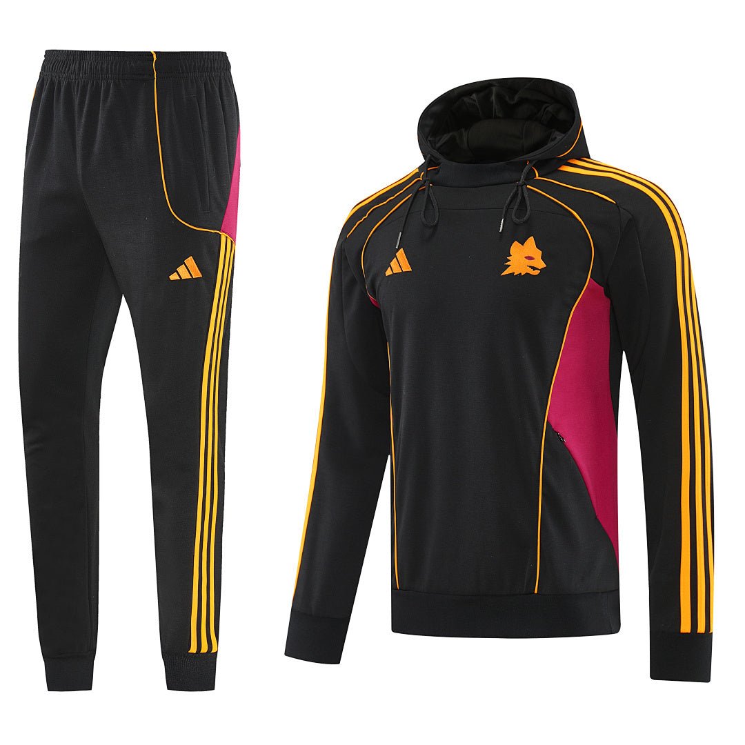 Roma Trainingsanzug 2025/26 Jacke und Hose Herren Schwarz
