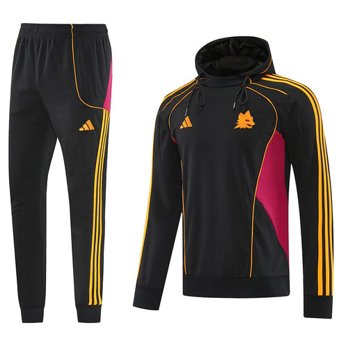 Roma Trainingsanzug 2025/26 Jacke und Hose Herren Schwarz